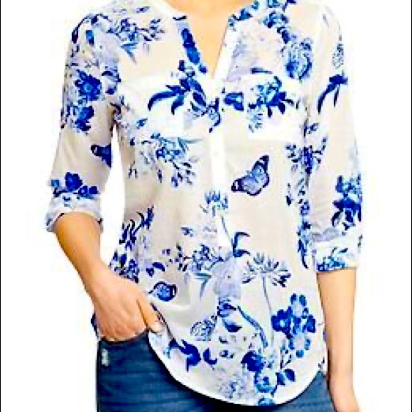 Soya Concepts Tops - Soya Concepts white floral blouse Sz M NWOT